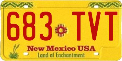 NM license plate 683TVT