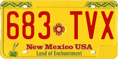 NM license plate 683TVX
