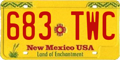 NM license plate 683TWC