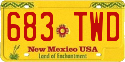 NM license plate 683TWD
