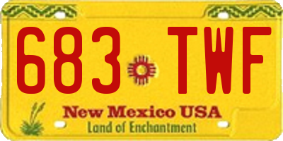 NM license plate 683TWF