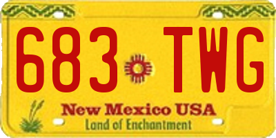 NM license plate 683TWG