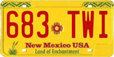 NM license plate 683TWI