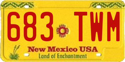 NM license plate 683TWM