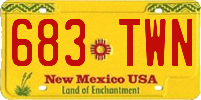 NM license plate 683TWN