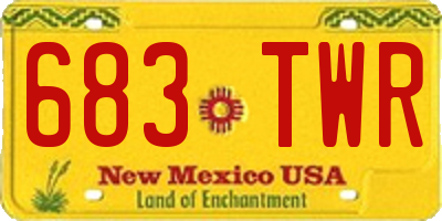 NM license plate 683TWR