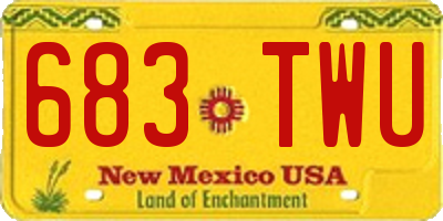 NM license plate 683TWU
