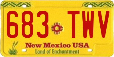 NM license plate 683TWV