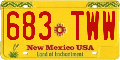 NM license plate 683TWW