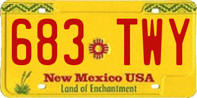NM license plate 683TWY