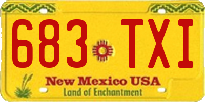 NM license plate 683TXI