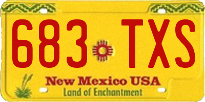 NM license plate 683TXS