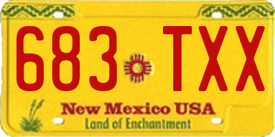 NM license plate 683TXX