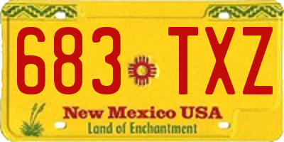 NM license plate 683TXZ