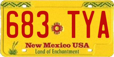 NM license plate 683TYA