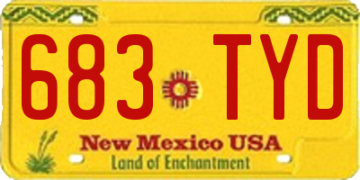 NM license plate 683TYD