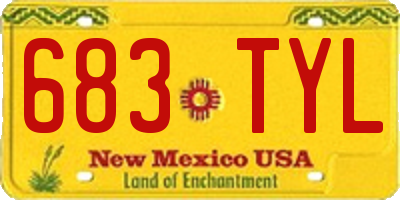 NM license plate 683TYL