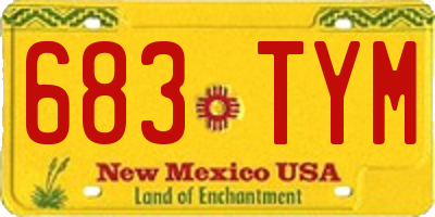 NM license plate 683TYM