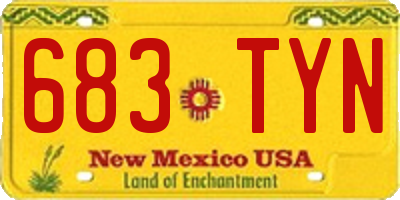 NM license plate 683TYN