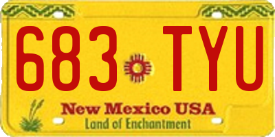 NM license plate 683TYU