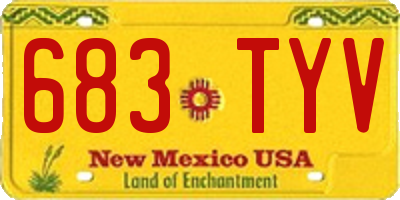 NM license plate 683TYV