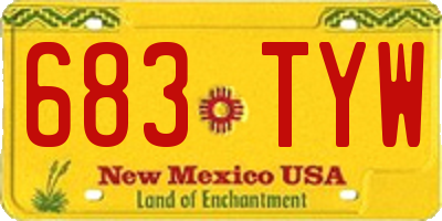 NM license plate 683TYW
