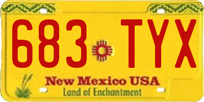 NM license plate 683TYX