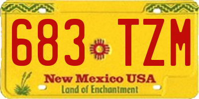 NM license plate 683TZM