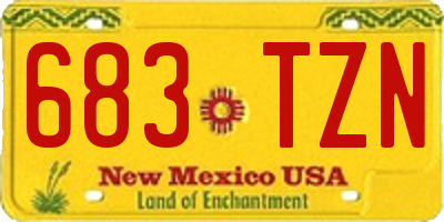 NM license plate 683TZN