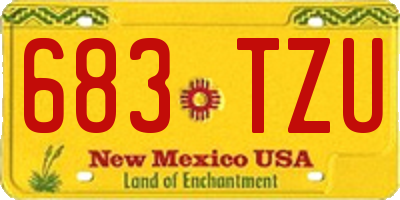 NM license plate 683TZU