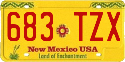 NM license plate 683TZX