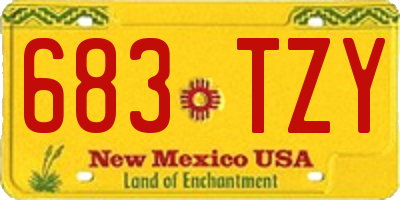 NM license plate 683TZY