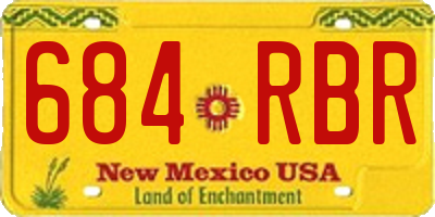 NM license plate 684RBR