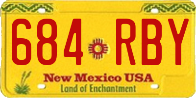 NM license plate 684RBY