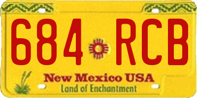 NM license plate 684RCB