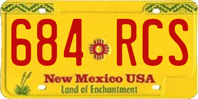 NM license plate 684RCS