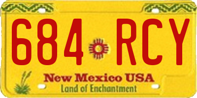 NM license plate 684RCY