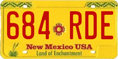 NM license plate 684RDE
