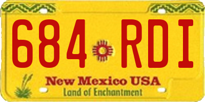 NM license plate 684RDI