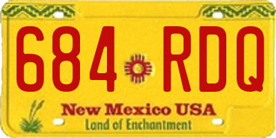 NM license plate 684RDQ