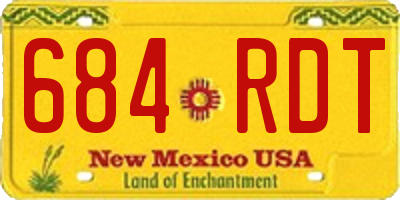 NM license plate 684RDT