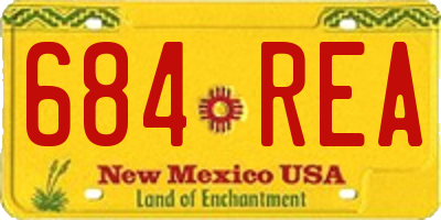 NM license plate 684REA