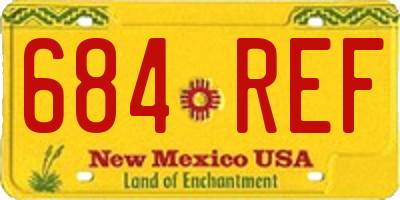 NM license plate 684REF