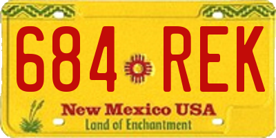 NM license plate 684REK
