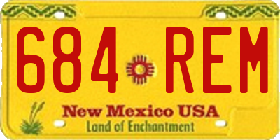 NM license plate 684REM