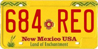 NM license plate 684REO