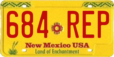 NM license plate 684REP