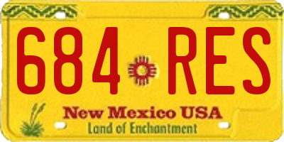 NM license plate 684RES