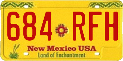 NM license plate 684RFH