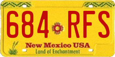 NM license plate 684RFS